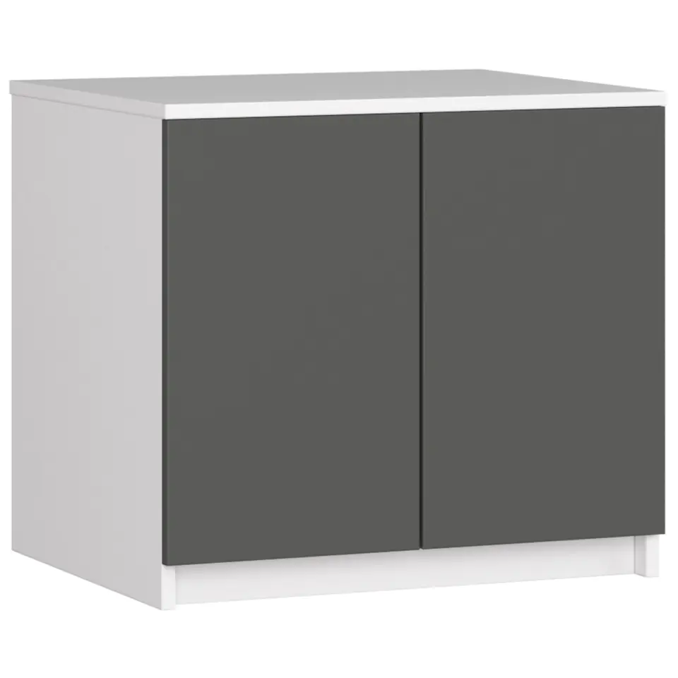 ⁨Wardrobe extension 60 cm - white-graphite gray - 2 doors⁩ at Wasserman.eu