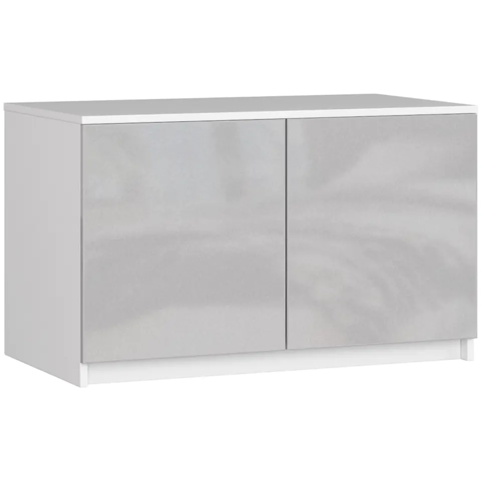 ⁨Cabinet extension S 90 cm - high-metallic gloss white - 2 doors⁩ at Wasserman.eu