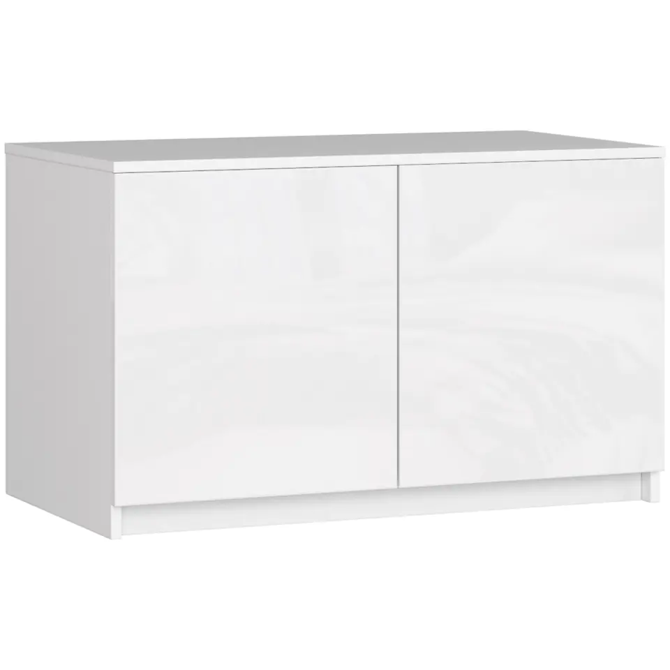 ⁨Wardrobe extension S 90 cm - high-white gloss - 2 doors⁩ at Wasserman.eu