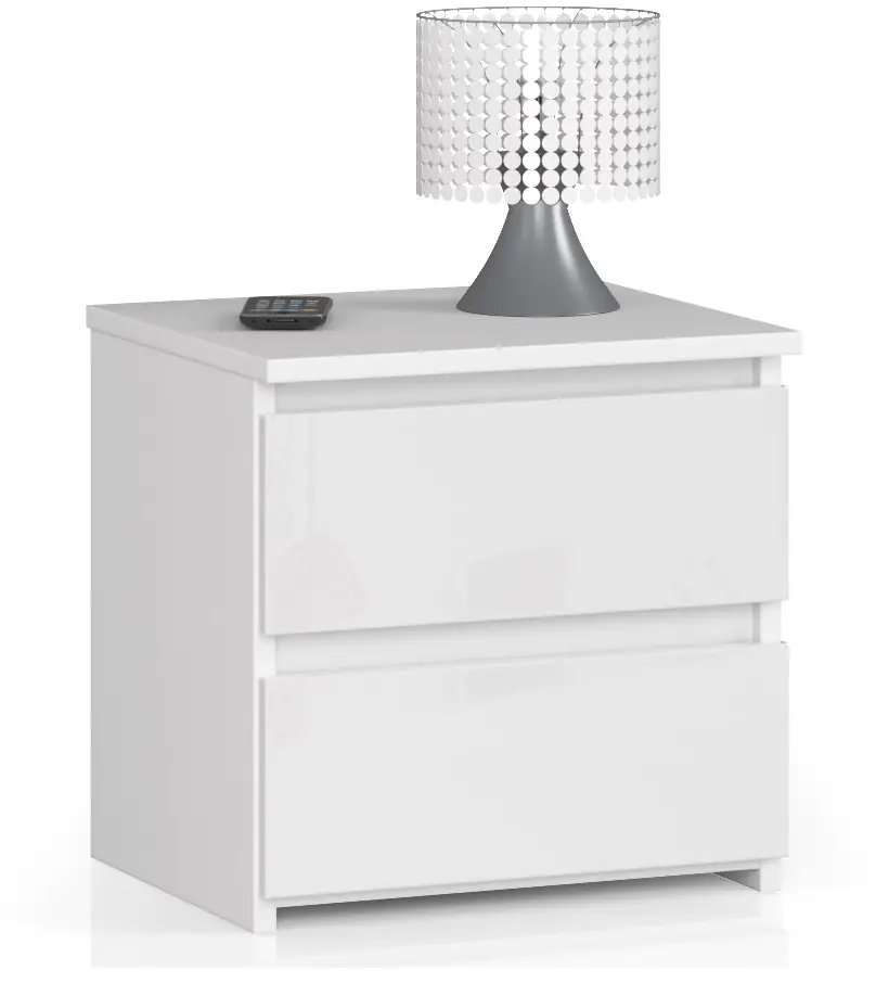 ⁨BEDSIDE TABLE CL2 40 cm WHITE ACRYLIC GLOSS⁩ at Wasserman.eu