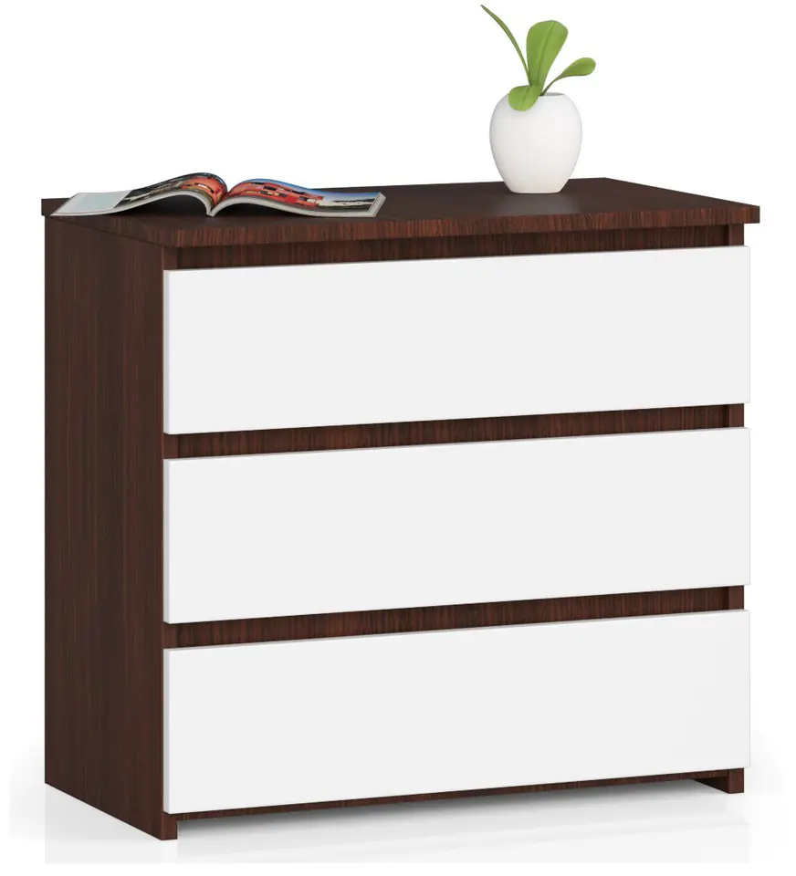NACHTTISCH CL3 60 cm WENGE / WEISS im Wasserman.eu