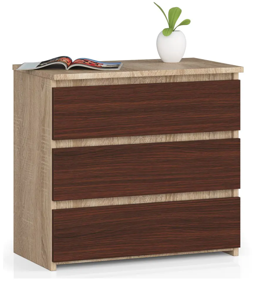 KOMODA CL3 3SZ CLP DĄB SONOMA / WENGE w sklepie Wasserman.eu