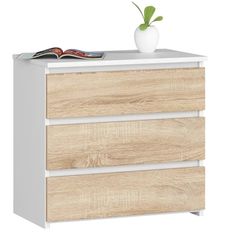 ⁨BEDSIDE TABLE CL3 60 cm WHITE / SONOMA⁩ at Wasserman.eu