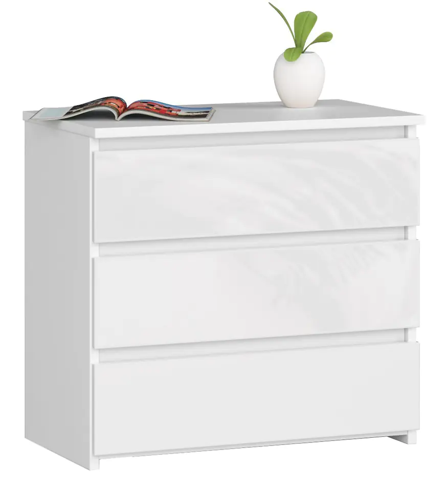 ⁨BEDSIDE TABLE CL3 60 CM WHITE / GLOSS WHITE⁩ at Wasserman.eu