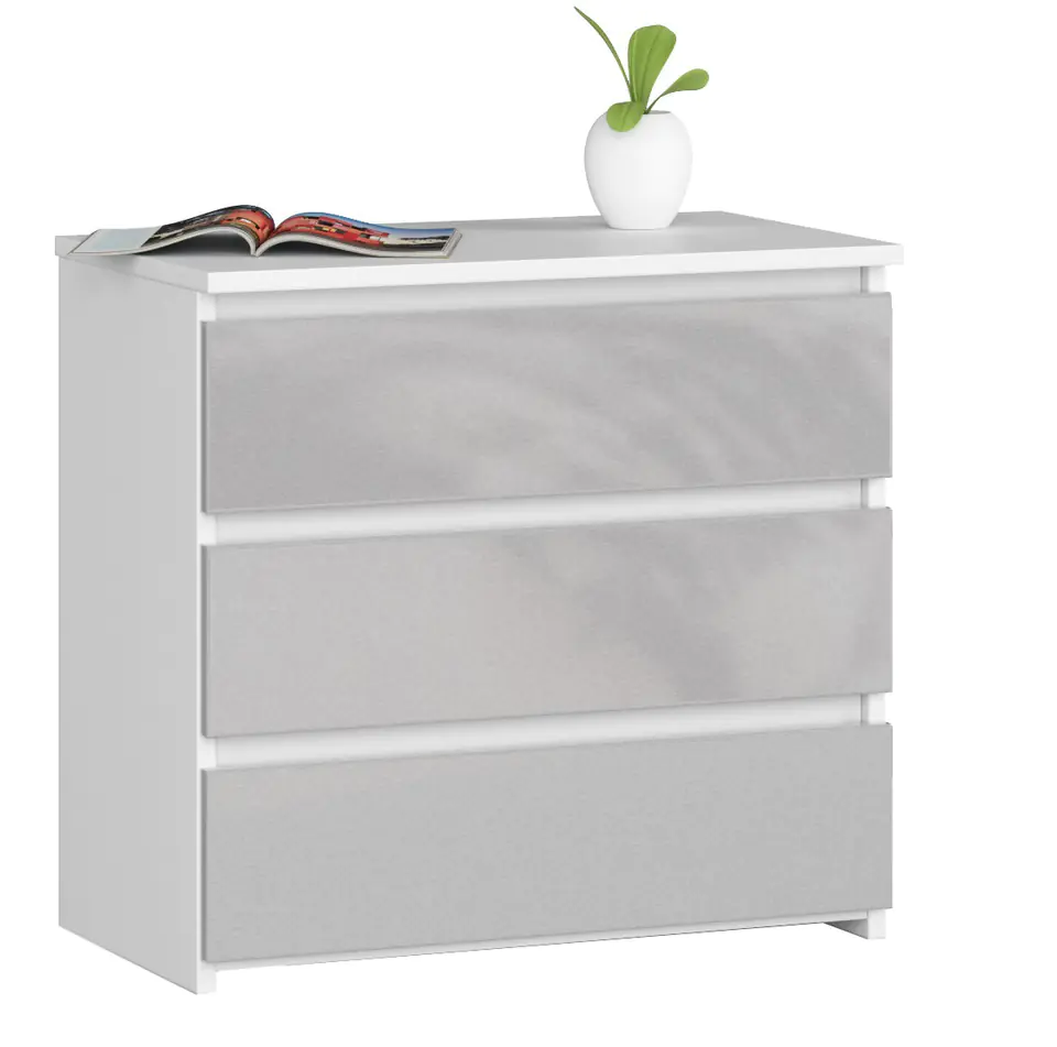 ⁨BEDSIDE TABLE CL3 60 CM WHITE / METALLIC GLOSS⁩ at Wasserman.eu