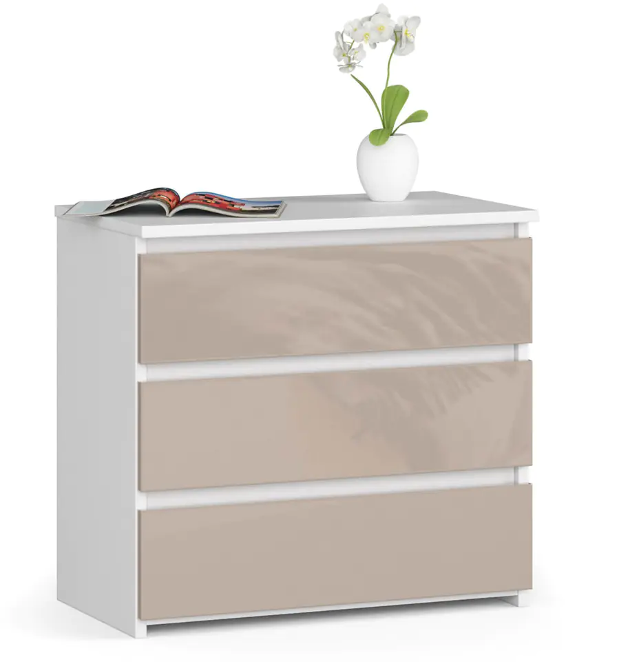 SZAFKA NOCNA CL3 60 cm PK BIAŁA / CAPPUCCINO POŁYSK w sklepie Wasserman.eu