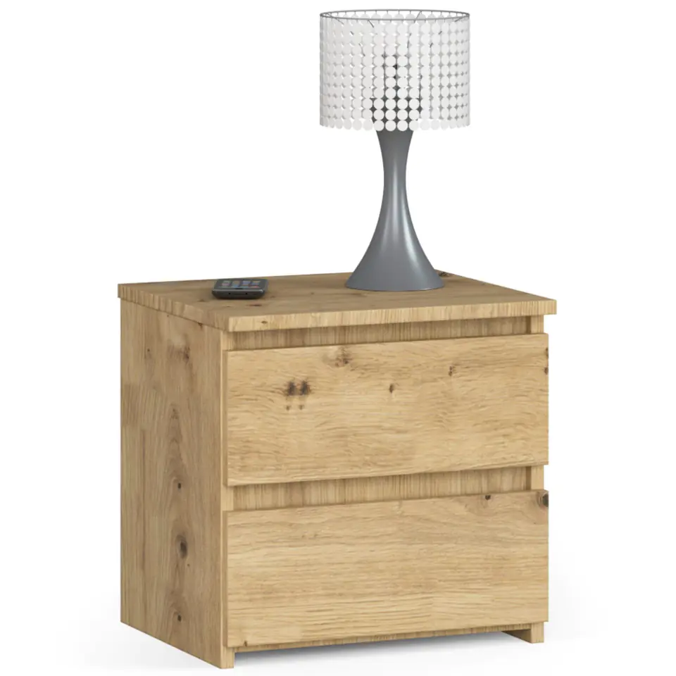 ⁨Bedside table CL2 40 cm 2 drawers - oak artisan⁩ at Wasserman.eu