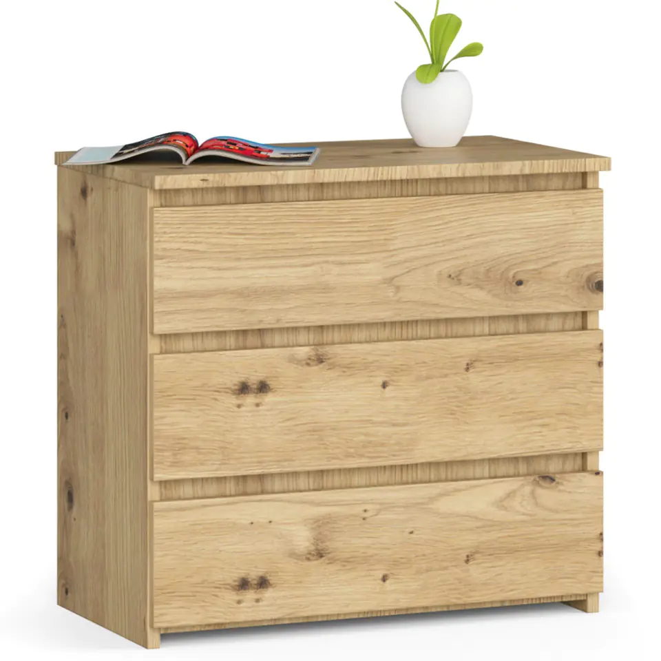 ⁨Bedside table CL3 60 cm 3 drawers - artisan oak⁩ at Wasserman.eu