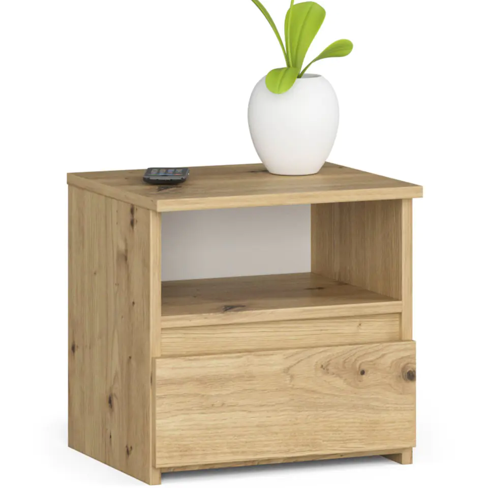 ⁨Bedside table CL1 40 cm 1 drawer - oak artisan⁩ at Wasserman.eu