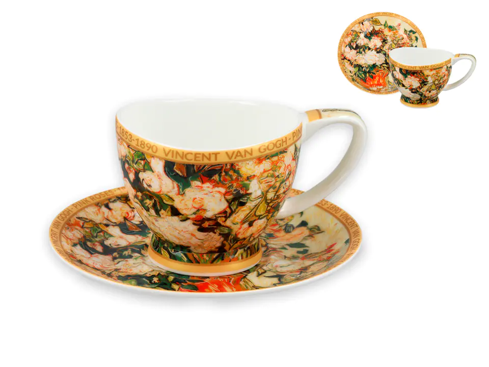 Filiżanka espresso Vanessa - V. van Gogh, Wazon z różami (CARMANI) w sklepie Wasserman.eu