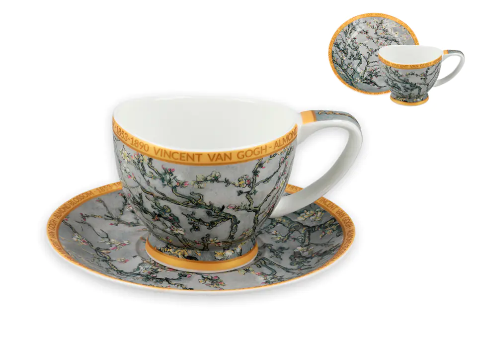Filiżanka espresso Vanessa - V. van Gogh, Kwitnący Migdałowiec, srebrny (CARMANI) w sklepie Wasserman.eu