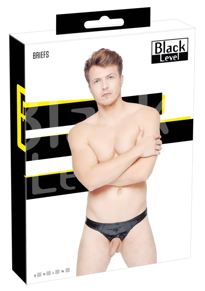 ⁨Men's vinyl briefs Surprise S Black Level⁩ at Wasserman.eu