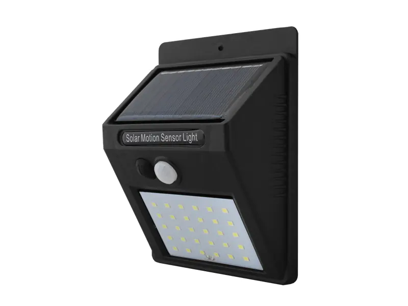 ⁨1 szt. Lampa solarna ścienna LED SMD 6W + czujnik ruchu, czarna.⁩ w sklepie Wasserman.eu