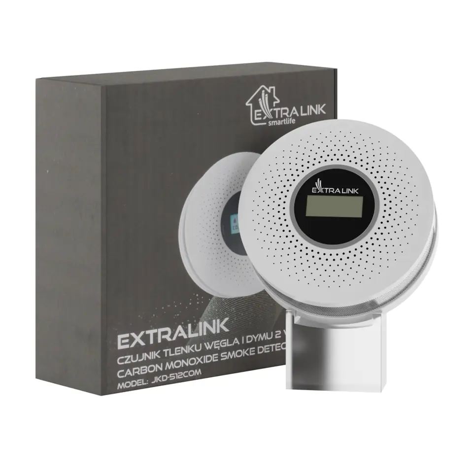 ⁨EXTRALINK JKD-512COM INTELLIGENT CARBON MONOXIDE SMOKE DETECTOR⁩ w sklepie Wasserman.eu