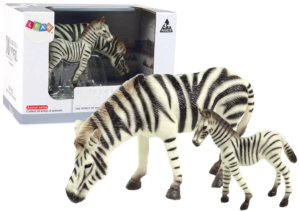⁨Zestaw 2 Figurek Zebra z Młodym Zebry Figurka Zwierzęta⁩ w sklepie Wasserman.eu