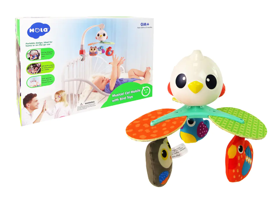 ⁨Baby Carousel for Stroller Crib Colorful Birds Melody⁩ at Wasserman.eu