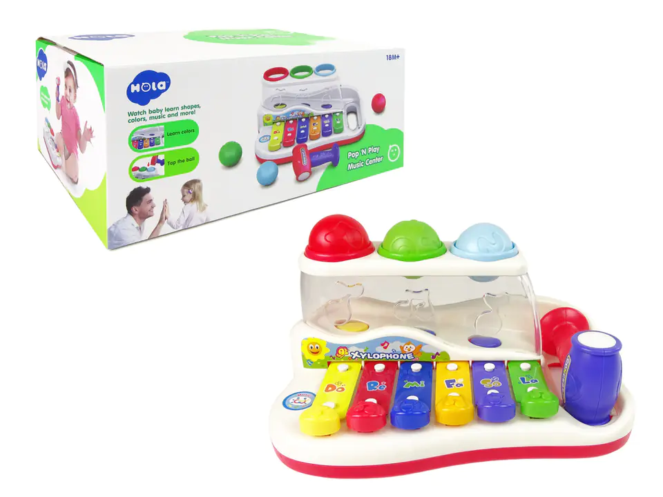 ⁨Educational cymbals for toddlers hammer colorful balls⁩ at Wasserman.eu