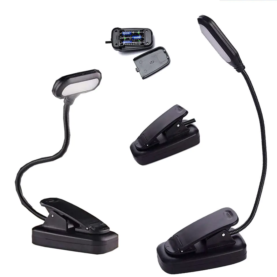 ⁨Alogy LED Desk Lamp with Clip Wireless Reading Black⁩ at Wasserman.eu