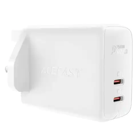 ⁨Acefast ładowarka sieciowa GaN (wtyczka UK) 2x USB Typ C 50W, Power Delivery, PPS, Q3 3.0, AFC, FCP (A32 UK)⁩ w sklepie Wasserman.eu