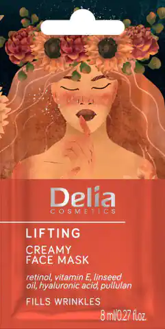 ⁨Delia Cosmetics Maseczka na twarz liftingująca - kremowa 8ml⁩ w sklepie Wasserman.eu