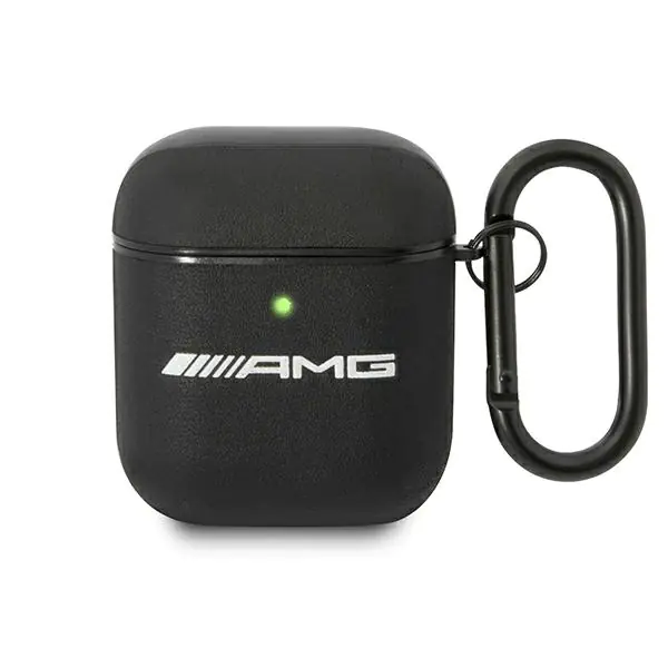 ⁨AMG AMA2SLWK AirPods cover czarny/black Leather⁩ w sklepie Wasserman.eu