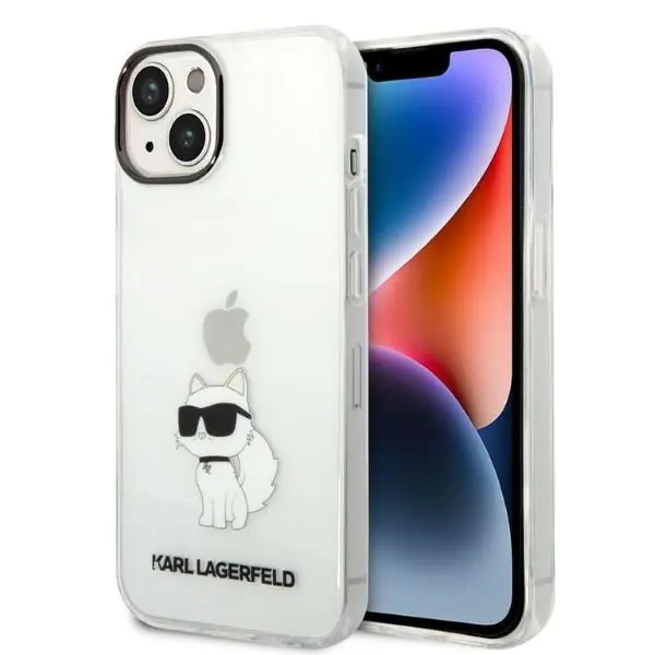 ⁨Karl Lagerfeld KLHCP14MHNCHTCT iPhone 14 Plus 6,7" transparent hardcase Ikonik Choupette⁩ w sklepie Wasserman.eu