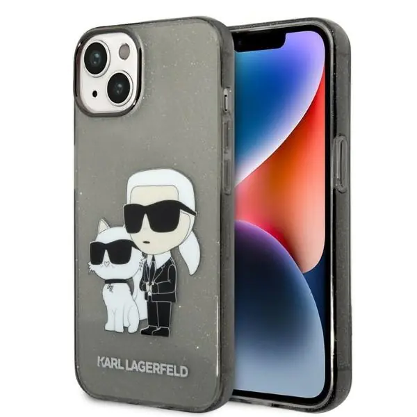 ⁨Karl Lagerfeld KLHCP14MHNKCTGK iPhone 14 Plus 6,7" black/black hardcase Gliter Karl&Choupette⁩ at Wasserman.eu