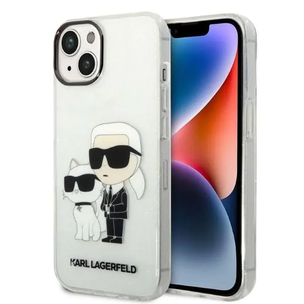 ⁨Karl Lagerfeld KLHCP14MHNKCTGT iPhone 14 Plus 6,7" transparent hardcase Gliter Karl&Choupette⁩ at Wasserman.eu