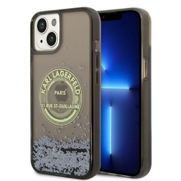 ⁨Karl Lagerfeld KLHCP14MLCRSGRK iPhone 14 Plus 6,7" black/black hardcase Liquid Glitter RSG⁩ at Wasserman.eu