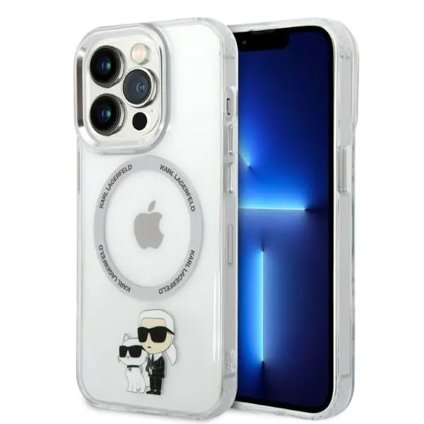 ⁨Karl Lagerfeld KLHMP14LHNKCIT iPhone 14 Pro 6,1" hardcase transparent Iconic Karl&Choupette Magsafe⁩ at Wasserman.eu