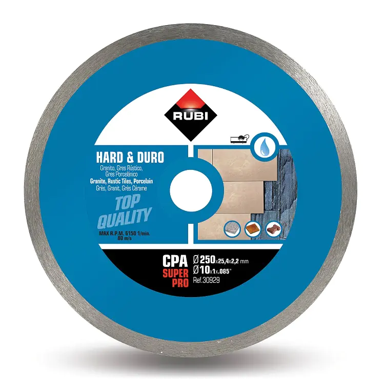 DIAMOND BLADE FOR HARD MATERIALS CONTINUOUS EDGE-250 at Wasserman.eu