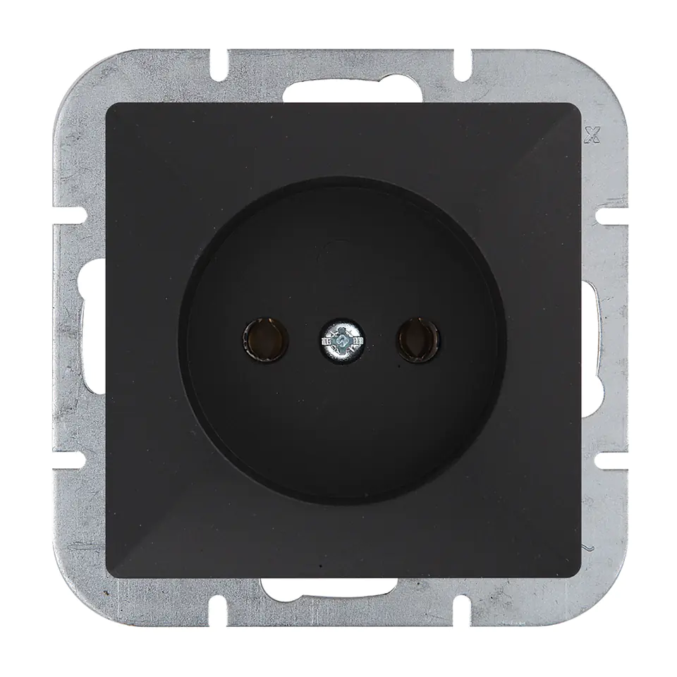 ⁨PEARL SINGLE SOCKET P/T B/U BLACK MATT⁩ at Wasserman.eu