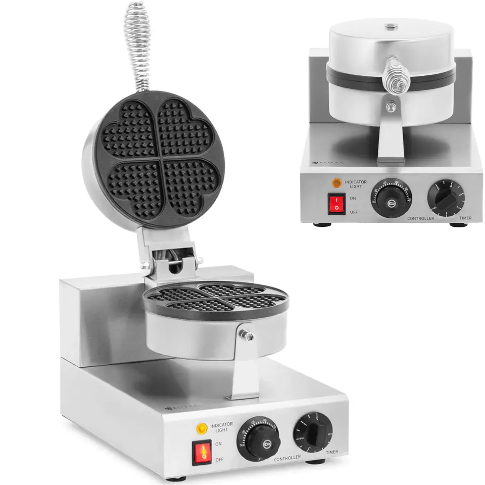 ⁨Waffle iron waffle maker heart-shaped avg. 180 mm 1000 watts⁩ at Wasserman.eu