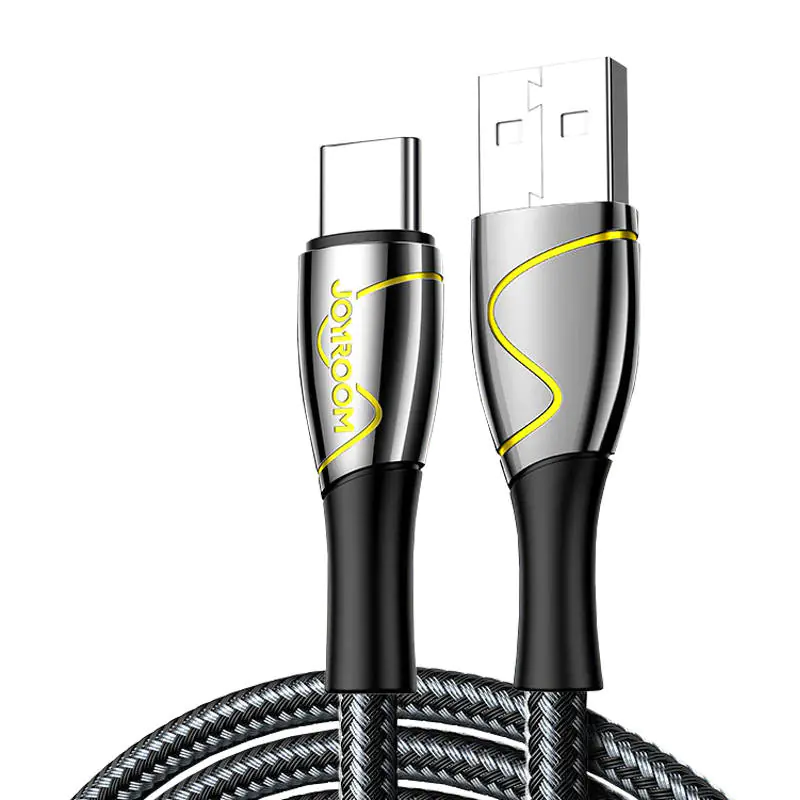 ⁨Kabel USB do USB-C Joyroom S-1230K6 3A 1.2m (czarny)⁩ w sklepie Wasserman.eu