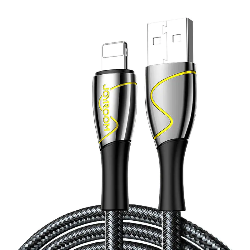 ⁨Kabel USB do Lightning Joyroom S-2030K6 2.4A 2m (czarny)⁩ w sklepie Wasserman.eu