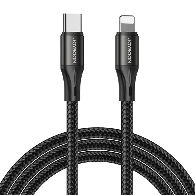 ⁨Kabel USB-C do Lightning Joyroom S-2024N1-PD 20W 2m (czarny)⁩ w sklepie Wasserman.eu