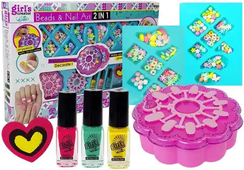 ⁨Set 2 in 1 For Making Bracelets and Painting Nails Beads Nail Polishes⁩ at Wasserman.eu