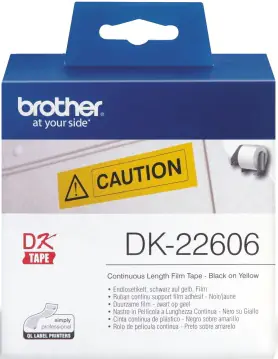 Taśma BROTHER Foliowa Czarny DK22606 w sklepie Wasserman.eu