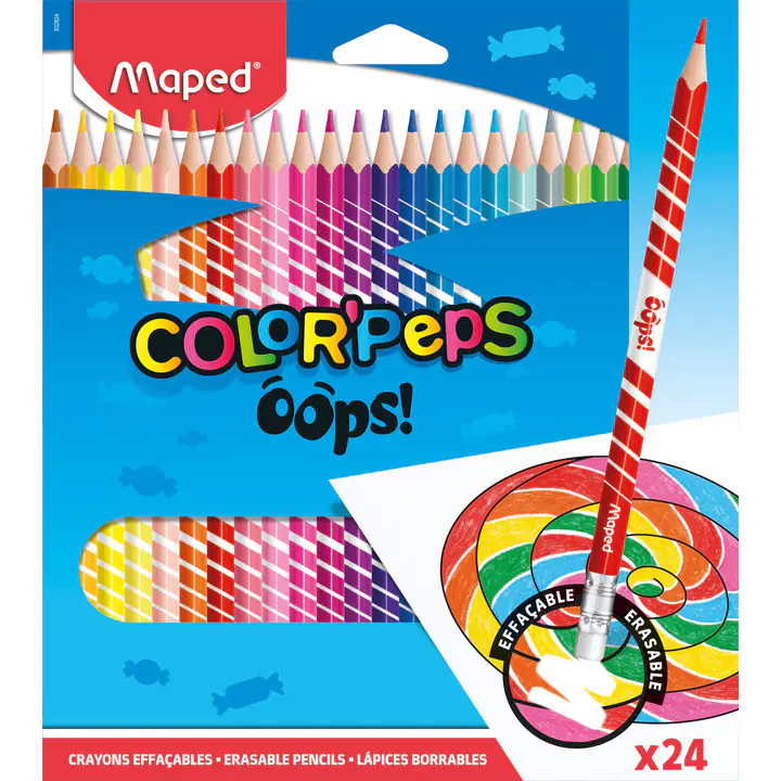 ⁨Triangular erasable crayons with 24kol elastic band. OOPS 832824 COLORPEPS MAPED⁩ at Wasserman.eu