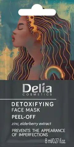 ⁨Delia Cosmetics Maseczka na twarz detoksykująca - peel-off 8ml⁩ w sklepie Wasserman.eu
