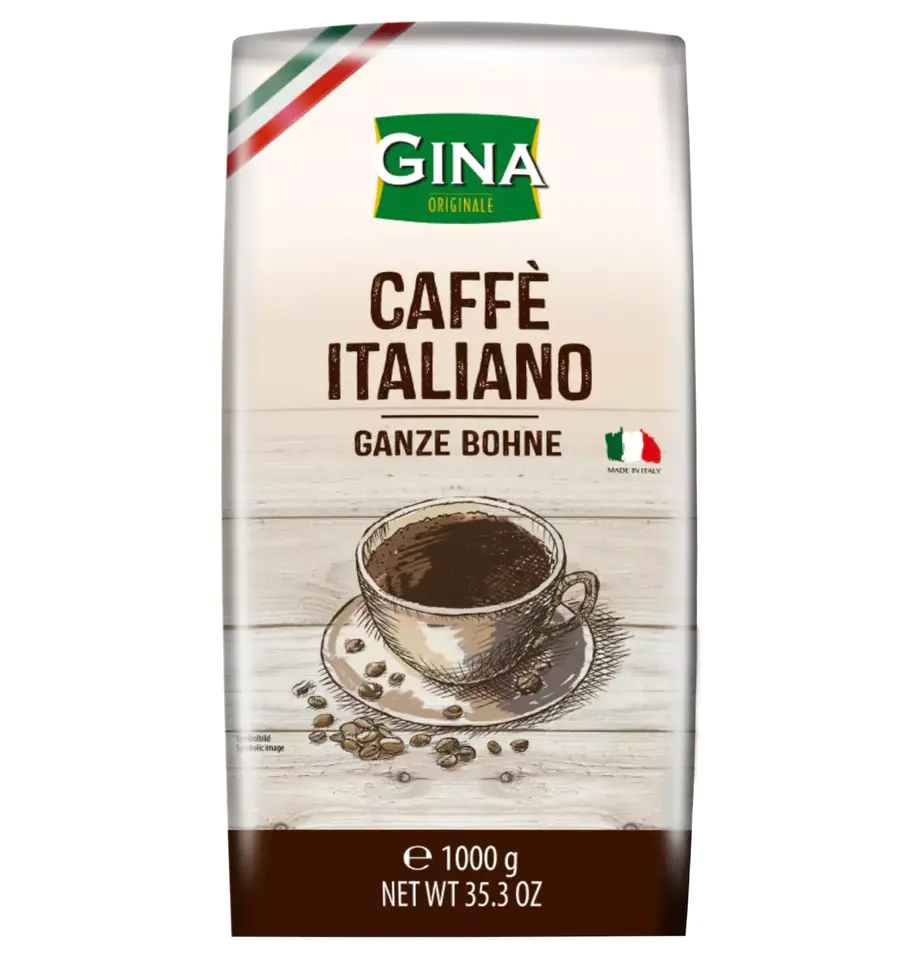 ⁨Gina Kaffee Italiano Coffee beans 1 kg⁩ at Wasserman.eu