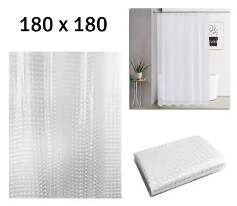 ⁨AG655D Shower curtain 180x180cm⁩ at Wasserman.eu