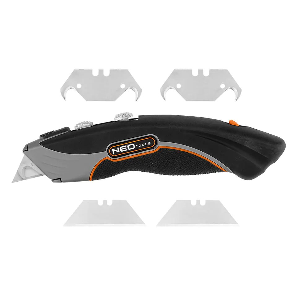 ⁨Knife with trapezoidal and hook blade, metal body 6 blades⁩ at Wasserman.eu