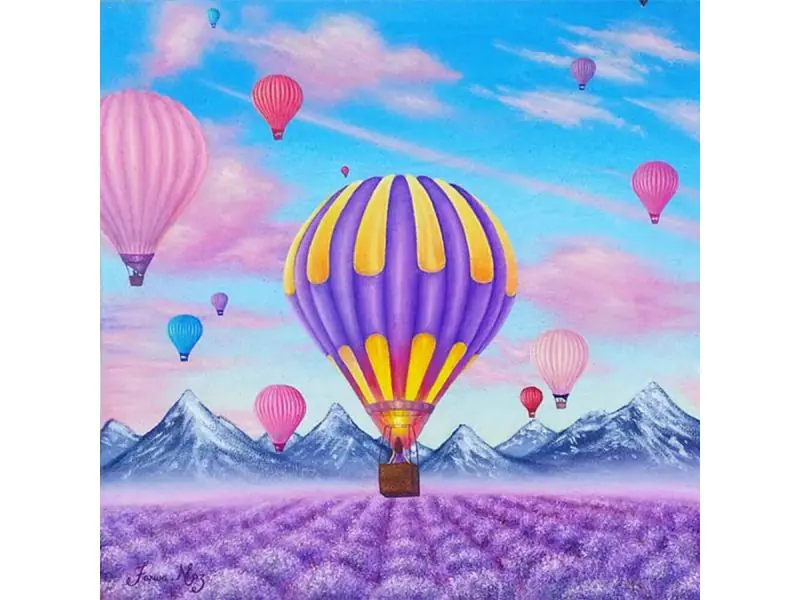 ⁨Diamond embroidery, picture, diamond mosaic diamond painting, balloon flight 30x30cm⁩ at Wasserman.eu