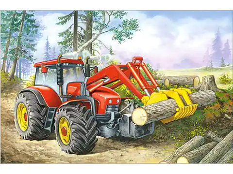 ⁨Diamond Embroidery, Picture, Diamond Mosaic Painting, TRACTOR WITH GRIPPER 35x25cm⁩ at Wasserman.eu