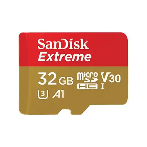 ⁨Karta pamięci SanDisk Extreme microSDHC 32GB 100/60 MB/s V30 A1 U3 4K (SDSQXAF-032G-GN6MA)⁩ w sklepie Wasserman.eu
