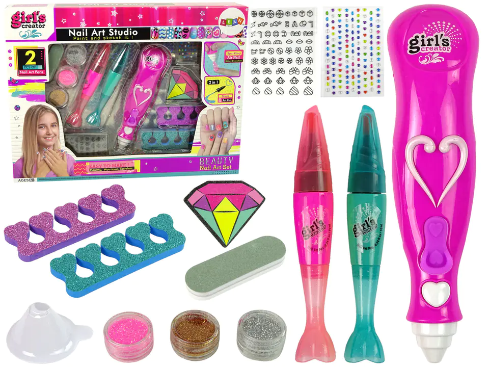 ⁨Nail painting kit pens glitter diamonds⁩ at Wasserman.eu