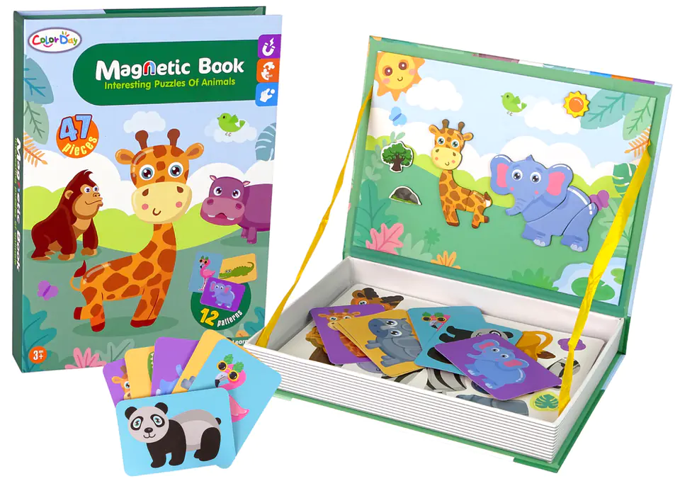 Magnetic puzzle book animals puzzle crocodile monkey at Wasserman.eu