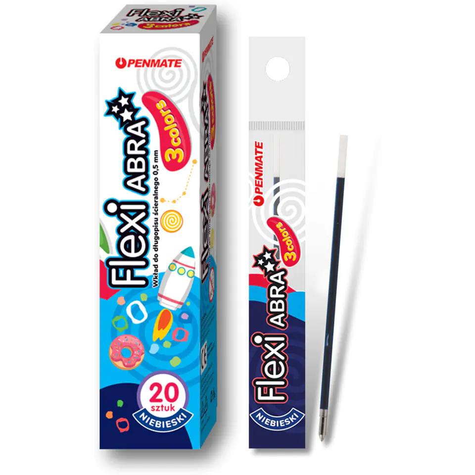 Insert for 3 COLORS FLEXI ABRA erasable pen blue TT8499 PENMATE at Wasserman.eu
