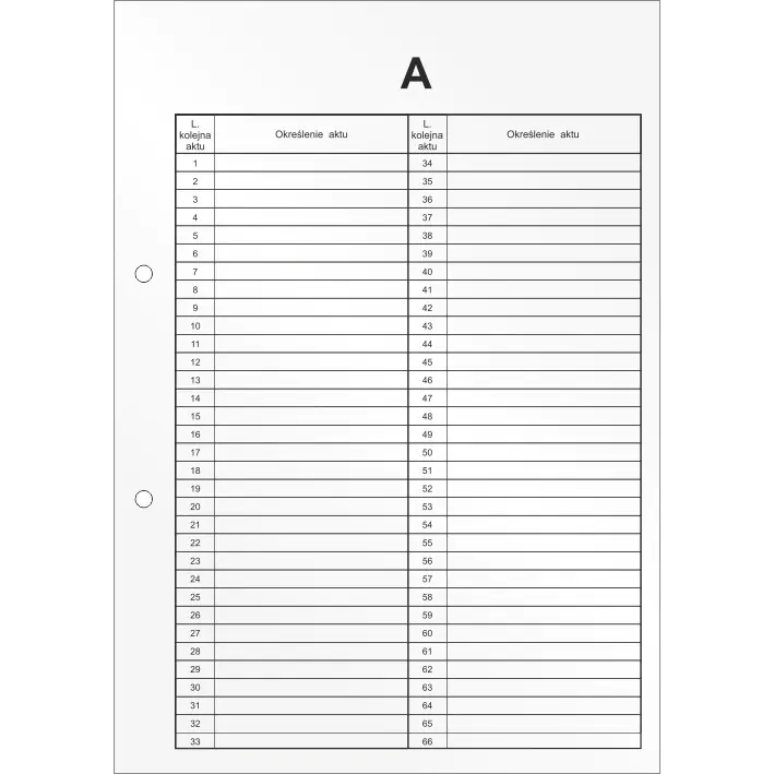 ⁨Dividers for personal files 'A' DRU-055A BIURFOL TD-06⁩ at Wasserman.eu